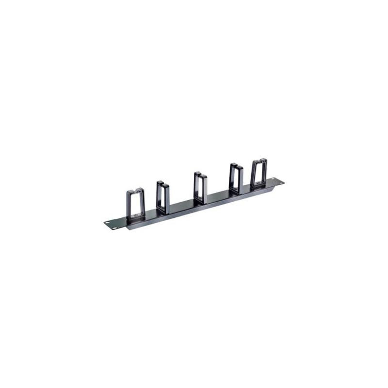 Кабельний організатор 19" 1U 5 пластиковых колец Hypernet (CM-5P)