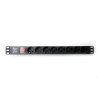 Силовий блок Eserver 19" 8 розеток, выкл., алюм. корпус PDU 220В, 16А (WT-2261A-GER-8WAY-WO)