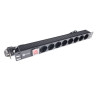 Силовий блок Eserver 19" 8 розеток, выкл., алюм. корпус PDU 220В, 16А (WT-2261A-GER-8WAY)