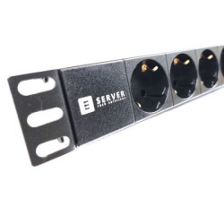 Силовий блок Eserver 19" 9 розеток, без выкл., без кабеля, алюм. корпус, 16А (WT-2261A-GER-9WAY-WO)