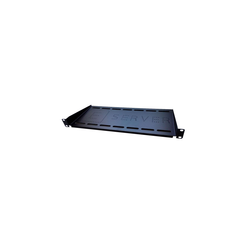 Полка 19" Eserver 1U глуб. 300мм, цвет черный (PK-1U-300-B)