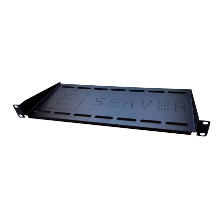 Полка 19" Eserver 1U глуб. 300мм, цвет черный (PK-1U-300-B)