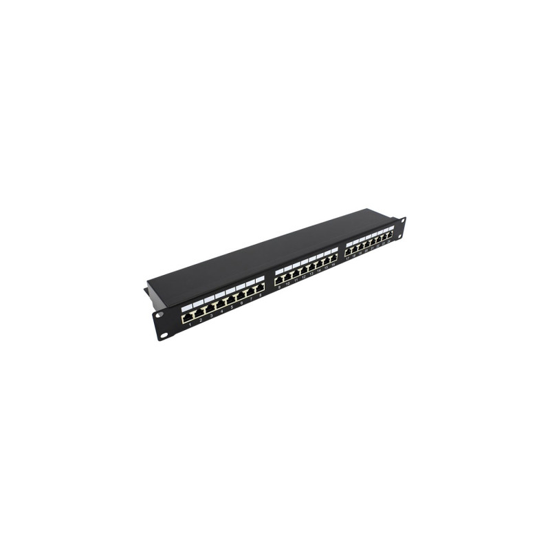 Патч-панель 19" 24xRJ-45 STP cat.5e, 1U Molex (KD-PP30-STP-C5e-24P)