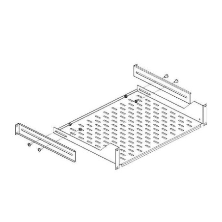 Кріплення для 19" обладнання Conteg утримувач 19" полиць DP-PO-XXX (DP-PO-PD-H)