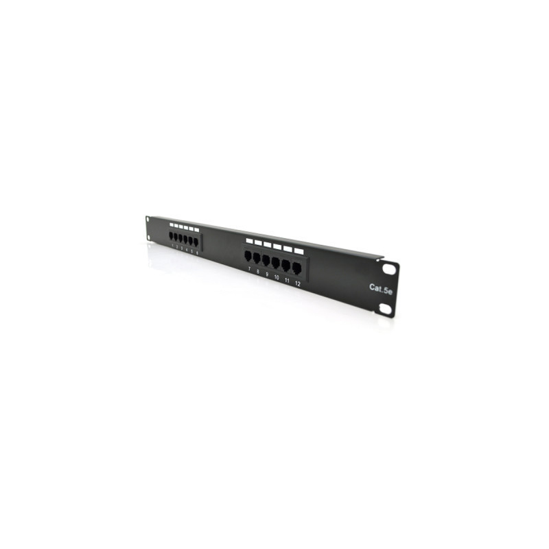 Патч-панель 19" 12хRJ-45 UTP 1U cat.5e PiPo (PP125191U)