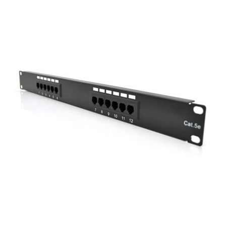 Патч-панель 19" 12хRJ-45 UTP 1U cat.5e PiPo (PP125191U)