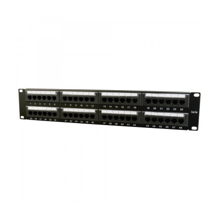 Патч-панель 19" 48xRJ-45 UTP cat.5е, 2U, тип 110 Cablexpert (NPP-C548CM-001)