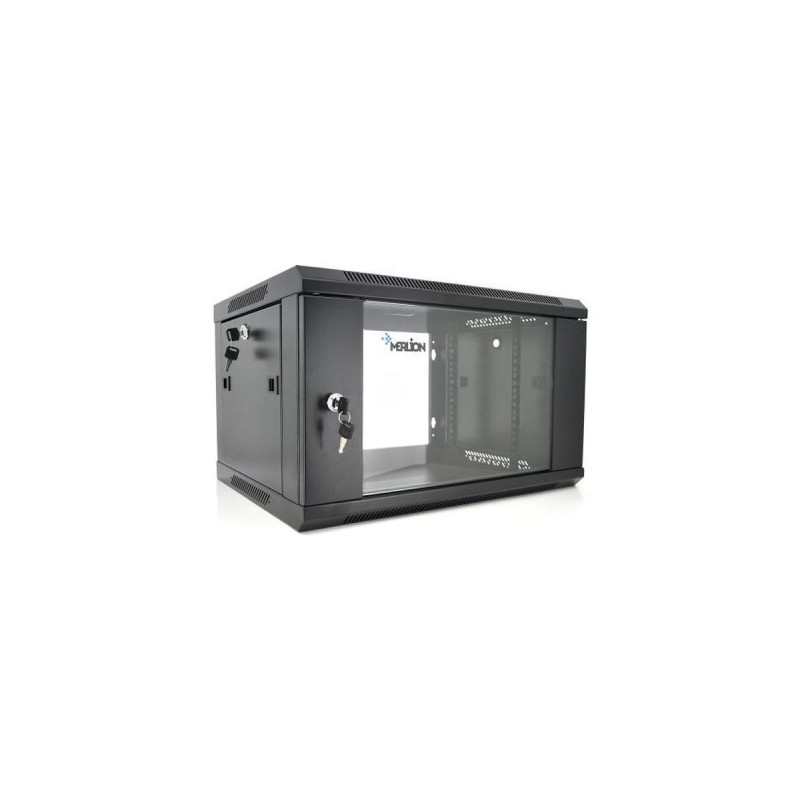 Шафа настінна Merlion 6U 19" 600*450*367 (Ш*Г*В)мм, black (Ml3-6406 / 23526)