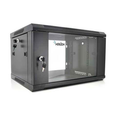 Шафа настінна Merlion 6U 19" 600*450*367 (Ш*Г*В)мм, black (Ml3-6406 / 23526)