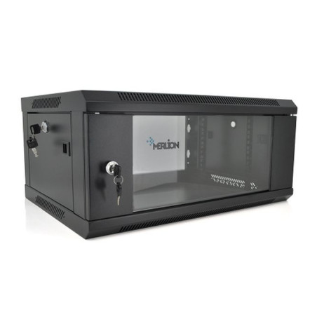 Шафа настінна Merlion 4U 19" 600*450*279 (Ш*Г*В)мм, black (Ml3-6404 / 23523)