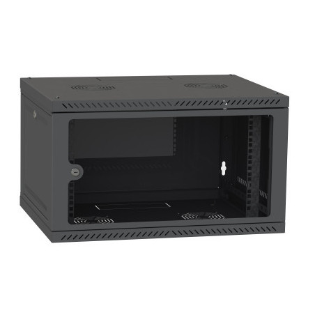 Шафа настінна Ipcom 6U, 600*600, RAL9005 (СН-6U-060х060-ДС-9005)