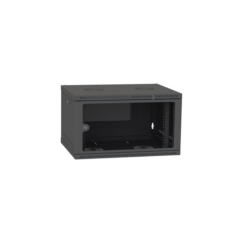 Шафа настінна Ipcom 6U, 600*350, RAL9005 (СН-6U-060х035-ДС-9005)