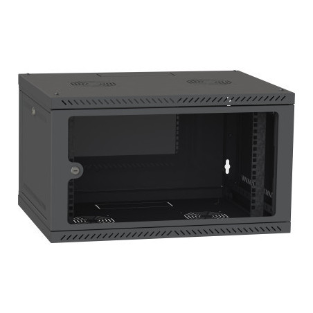 Шафа настінна Ipcom 6U, 600*350, RAL9005 (СН-6U-060х035-ДС-9005)