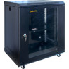 Шафа настінна GEAR 12U 19'' 600x600x600 мм, + полка 19", black (GWMSN-12U-600-600)
