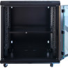 Шафа настінна GEAR 12U 19'' 600x600x600 мм, + полка 19", black (GWMSN-12U-600-600)