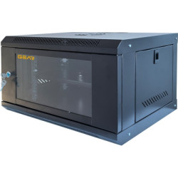 Шафа настінна GEAR 6U 19'' 600x600x300 мм, + полка 19", black (GWMSN-6U-600-600)