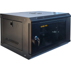 Шафа настінна GEAR 6U 19'' 600x600x300 мм, + полка 19", black (GWMSN-6U-600-600)