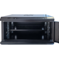 Шафа настінна GEAR 6U 19'' 600x600x300 мм, + полка 19", black (GWMSN-6U-600-600)