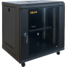 Шафа настінна GEAR 12U 19" 600x450x650 мм, + полка 19", black (GWMSN-12U-600-450)