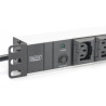 Силовий блок 19" 1U w/PDU 10xC13, 10A, 250V, вилка C14 Digitus (DN-95404)
