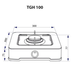 Настільна плита Minola TGH 100 WH