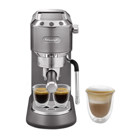 Ріжкова кавоварка еспресо DeLonghi EC 885 GY (Dedica Arte)