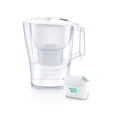 Фільтр-глечик Brita Aluna Memo MXPro 2.4л (1.4л очищеної води) з фільтр-картриджем 3шт, білий (1053054)