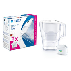Фільтр-глечик Brita Aluna Memo MXPro 2.4л (1.4л очищеної води) з фільтр-картриджем 3шт, білий (1053054)