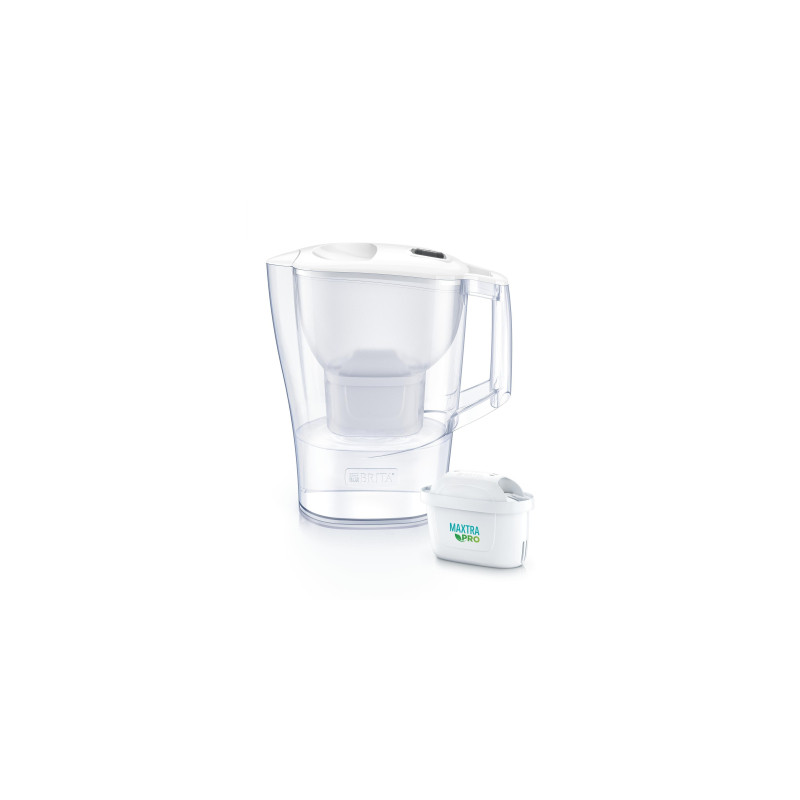 Фільтр-глечик Brita Aluna Memo MXPro 2.4л (1.4л очищеної води) з фільтр-картриджем, білий (1052801)