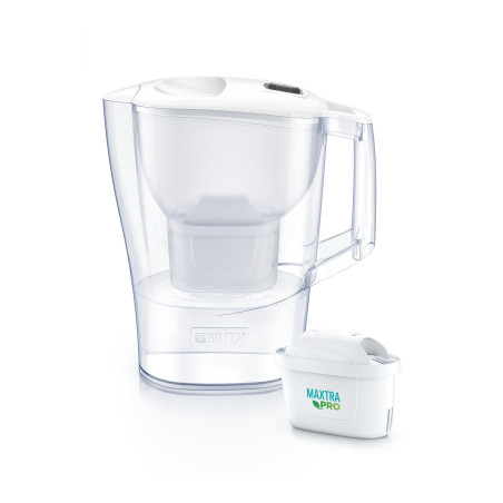 Фільтр-глечик Brita Aluna Memo MXPro 2.4л (1.4л очищеної води) з фільтр-картриджем, білий (1052801)