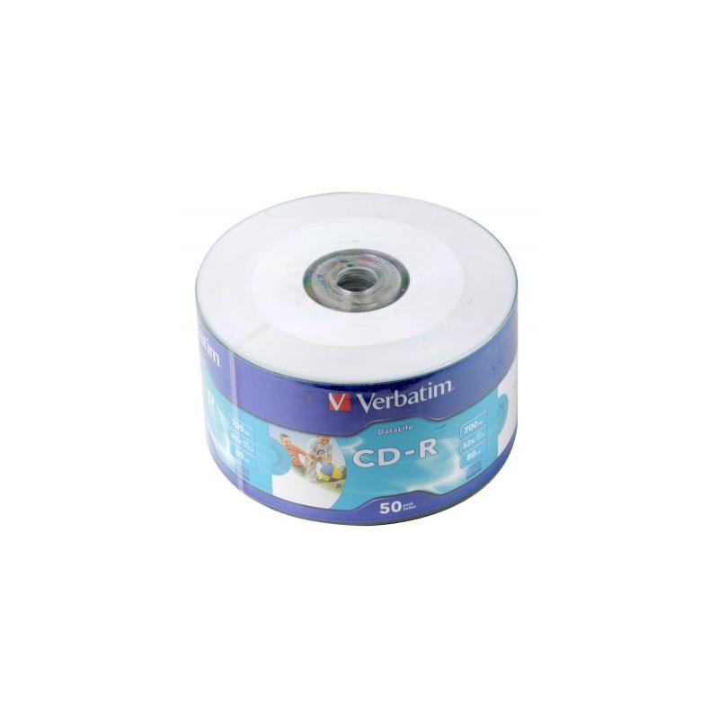 Диск CD Verbatim CD-R 700Mb 52x WrapTape Extra PRINTABLE (43794)