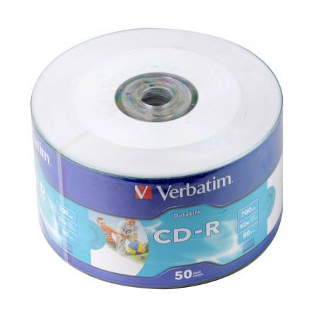 Диск CD Verbatim CD-R 700Mb 52x WrapTape Extra PRINTABLE (43794)