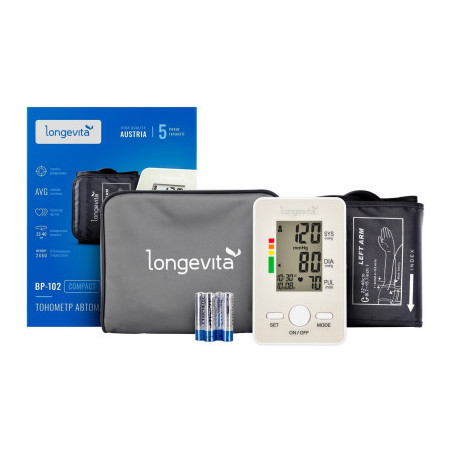 Тонометр Longevita Авт.вимір.артер.тиску LONGEVITA BP-102 Авт. вимір. артер. тиску (BP-102)