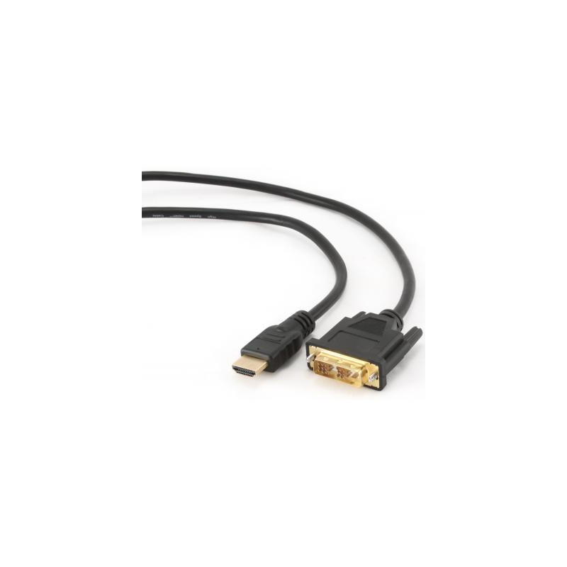Кабель мультимедійний HDMI M to DVI M 3.0m 18+1pin Cablexpert (CC-HDMI-DVI-10)