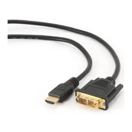 Кабель мультимедійний HDMI M to DVI M 3.0m 18+1pin Cablexpert (CC-HDMI-DVI-10)