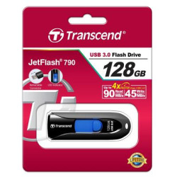 USB флеш накопичувач Transcend 128GB JetFlash 790 Black USB 3.0 (TS128GJF790K)
