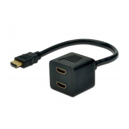 Кабель мультимедійний HDMI F to 2xHDMI M Digitus (AK-330400-002-S)