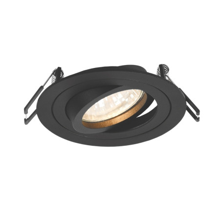 Світильник точковий Videx під лампу GU10 врізний Круглий Чорний (VL-SPF08R-B)