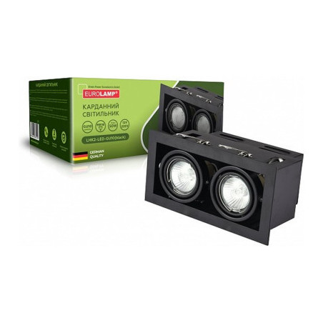 Світильник точковий Eurolamp LED GU10x2 black (LHK2-LED-GU10(black))
