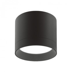 Світильник точковий Videx IP44 під лампу GX53 накладний Чорний (VL-SPF19A-B)