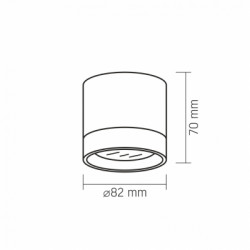 Світильник точковий Videx IP44 під лампу GX53 накладний Чорний (VL-SPF19A-B)