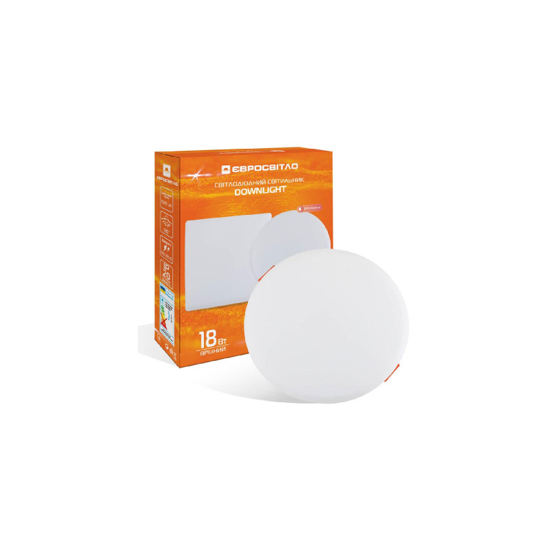 Світильник точковий Євросвітло LED-R-120-18 4200К без рамки