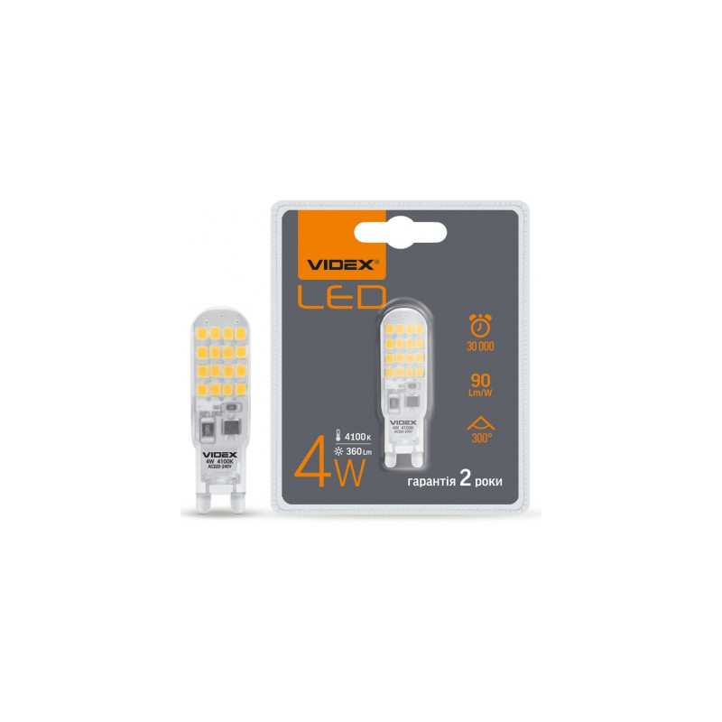Лампочка Videx G9S 4W G9 4100K (VL-G9S-04224)
