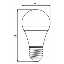 Лампочка EUROELECTRIC LED А60 12W E27 4000K 220V (LED-A60-12274(EE))