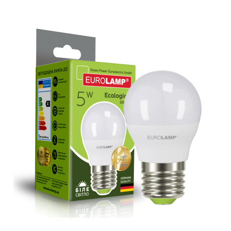 Лампочка Eurolamp LED G45 5W E27 4000K 220V (LED-G45-05274(P))