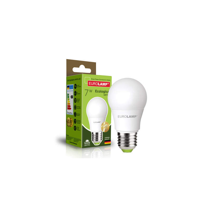 Лампочка Eurolamp LED А50 7W E27 3000K 220V (LED-A50-07273(P))
