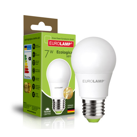 Лампочка Eurolamp LED А50 7W E27 3000K 220V (LED-A50-07273(P))