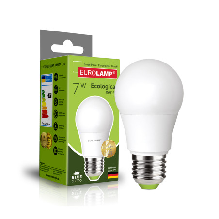 Лампочка Eurolamp LED А50 7W E27 4000K 220V (LED-A50-07274(P))