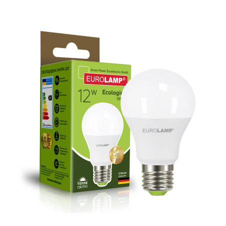 Лампочка Eurolamp LED А60 12W E27 3000K 220V (LED-A60-12273(P))