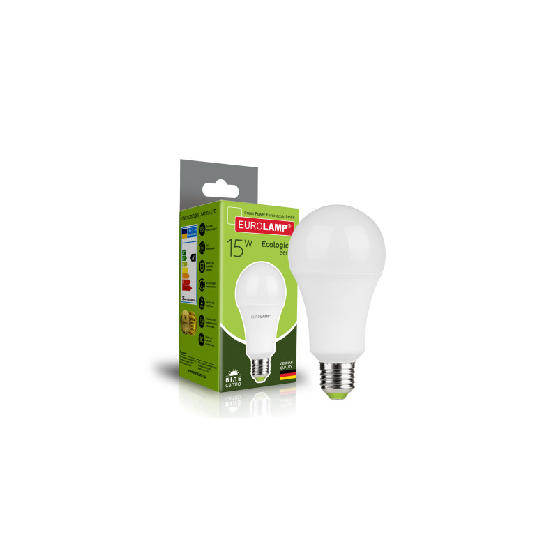 Лампочка Eurolamp LED А70 15W E27 4000K 220V (LED-A70-15274(P))